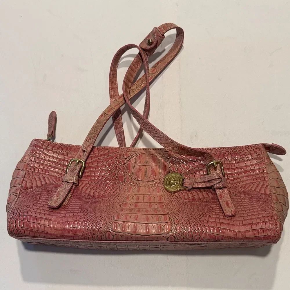 Brahmin Rose EmbossedโShoulder Bag